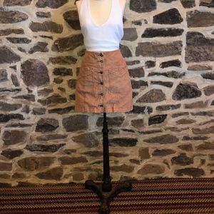 Tan Corduroy Skirt